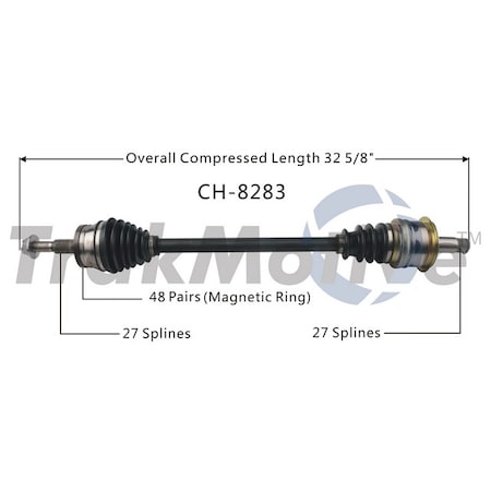 Surtrack Axle Cv Axle Shaft, Ch-8283 CH-8283